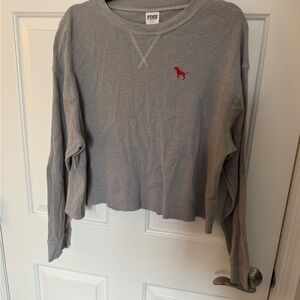 PINK Victoria's Secret Gray Crop Top